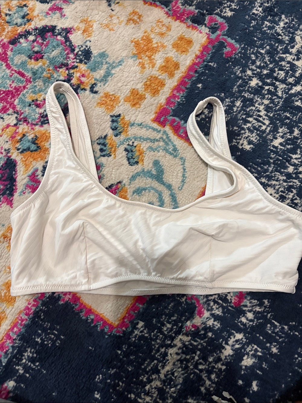 H&M White Swim Bikini Top